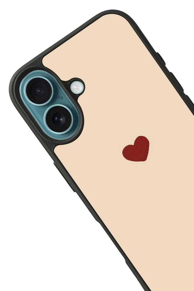 iPhone 16 Plus Uyumlu Kalp Love Tasarımlı Glossy Premium Kılıf