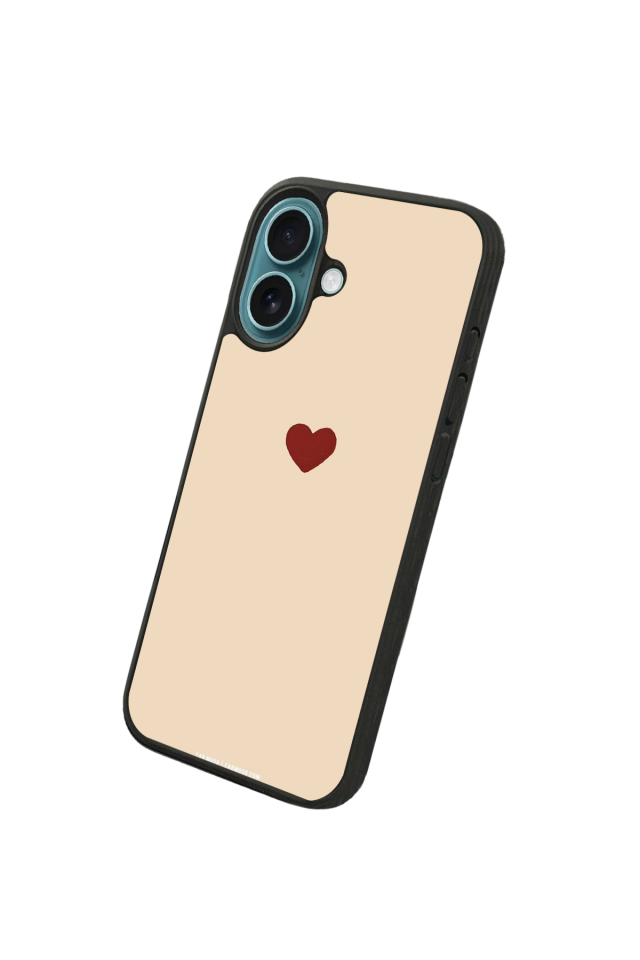 iPhone 16 Plus Uyumlu Kalp Love Tasarımlı Glossy Premium Kılıf