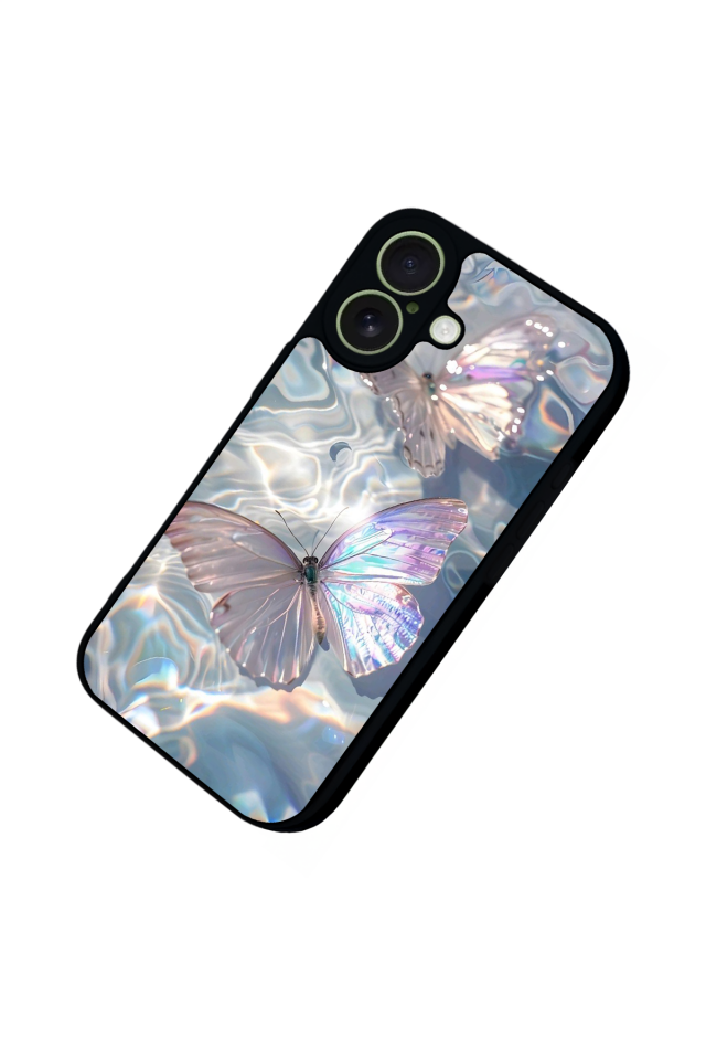 iPhone 17 Uyumlu Kelebek Tasarımlı Glossy Premium Kılıf