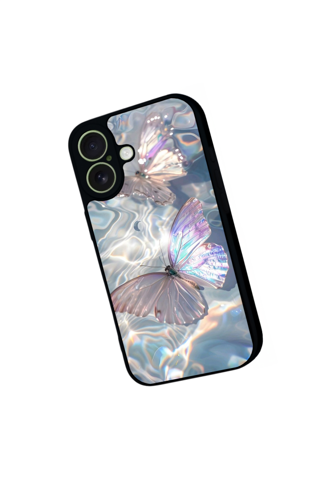 iPhone 17 Uyumlu Kelebek Tasarımlı Glossy Premium Kılıf