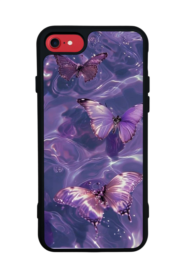 iPhone 7 Uyumlu Kelebek Tasarımlı Glossy Premium Kılıf