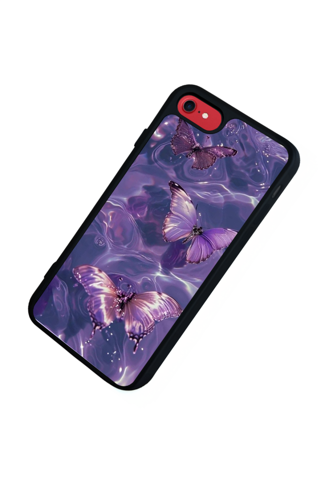 iPhone 7 Uyumlu Kelebek Tasarımlı Glossy Premium Kılıf