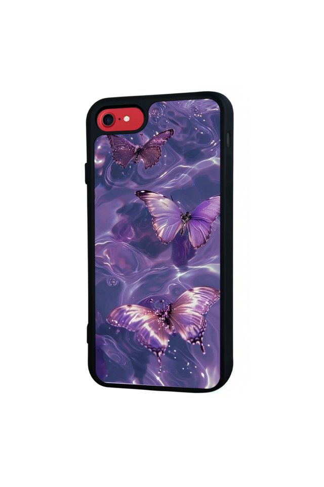 iPhone 7 Uyumlu Kelebek Tasarımlı Glossy Premium Kılıf