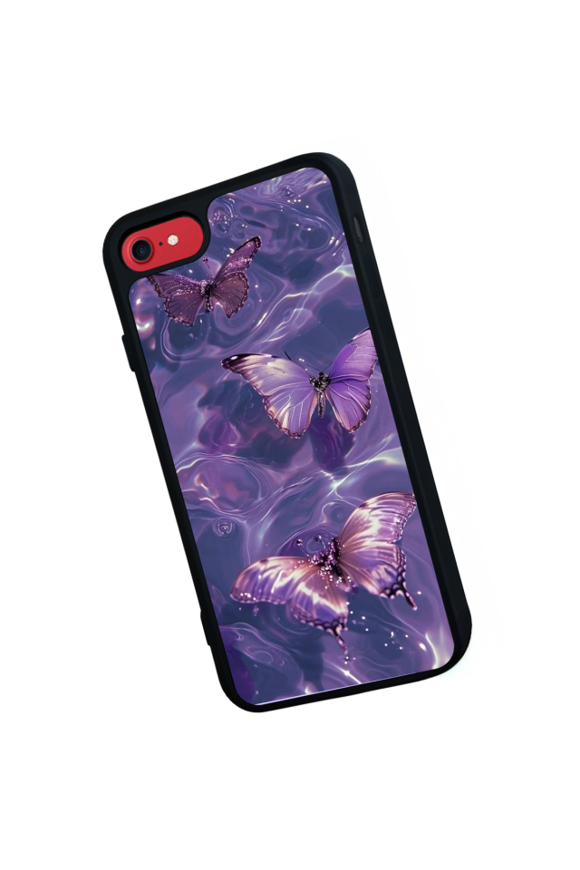 iPhone 7 Uyumlu Kelebek Tasarımlı Glossy Premium Kılıf