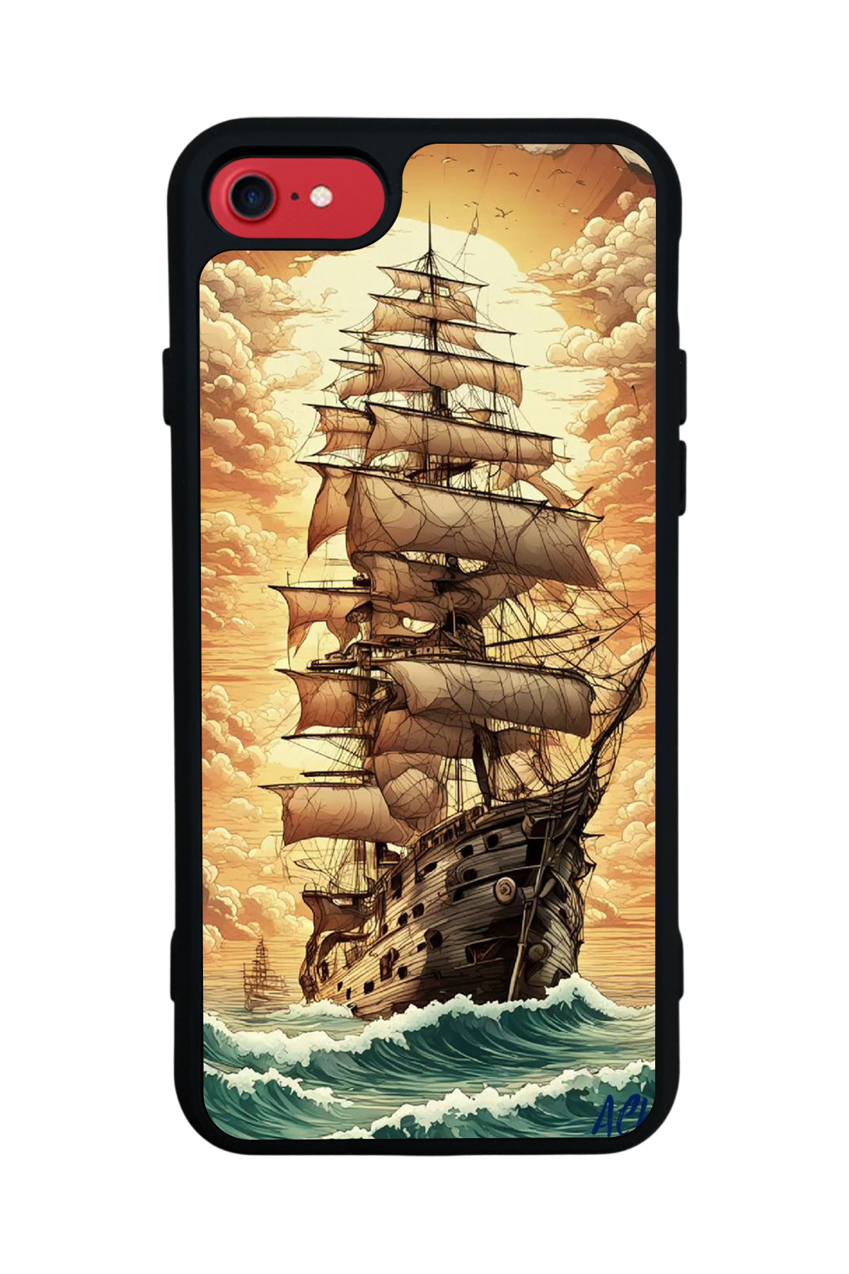 iPhone 8 Uyumlu Korsan Tasarımlı Glossy Premium Kılıf