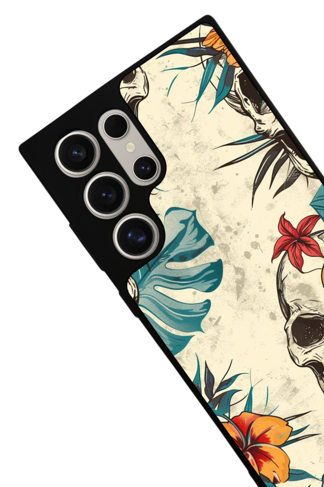 Samsung Galaxy S23 Ultra Uyumlu KuruKafa Tasarımlı Glossy Premium Kılıf