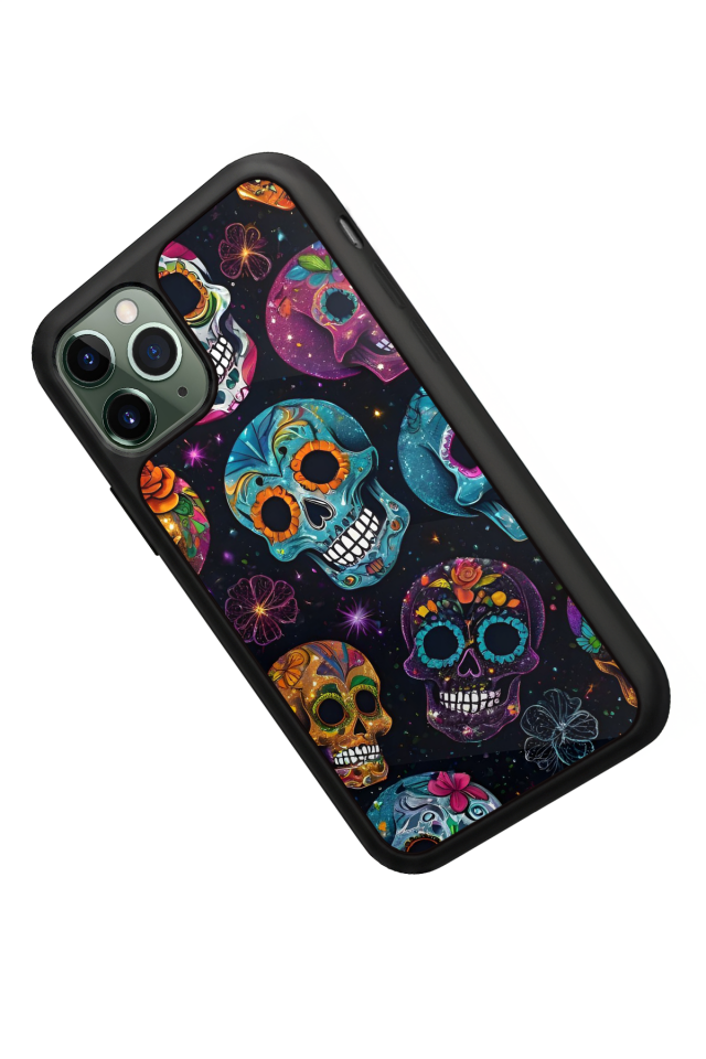 iPhone 11 Pro Uyumlu KuruKafa Tasarımlı Glossy Premium Kılıf