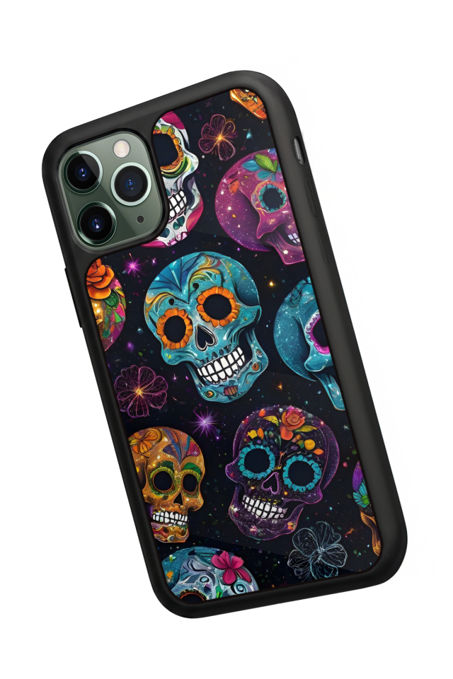 iPhone 11 Pro Uyumlu KuruKafa Tasarımlı Glossy Premium Kılıf