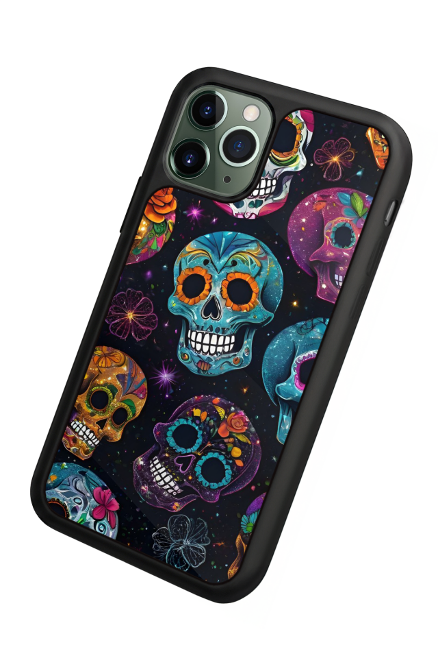 iPhone 11 Pro Uyumlu KuruKafa Tasarımlı Glossy Premium Kılıf