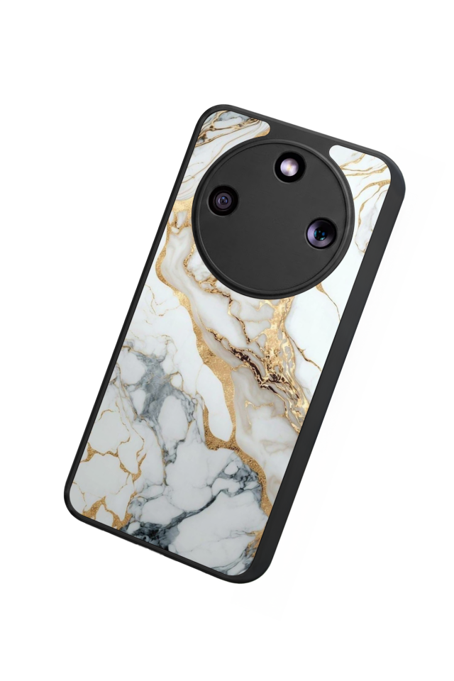Honor Magic 8 Lite Uyumlu Mermer Marble Tasarımlı Glossy Premium Kılıf