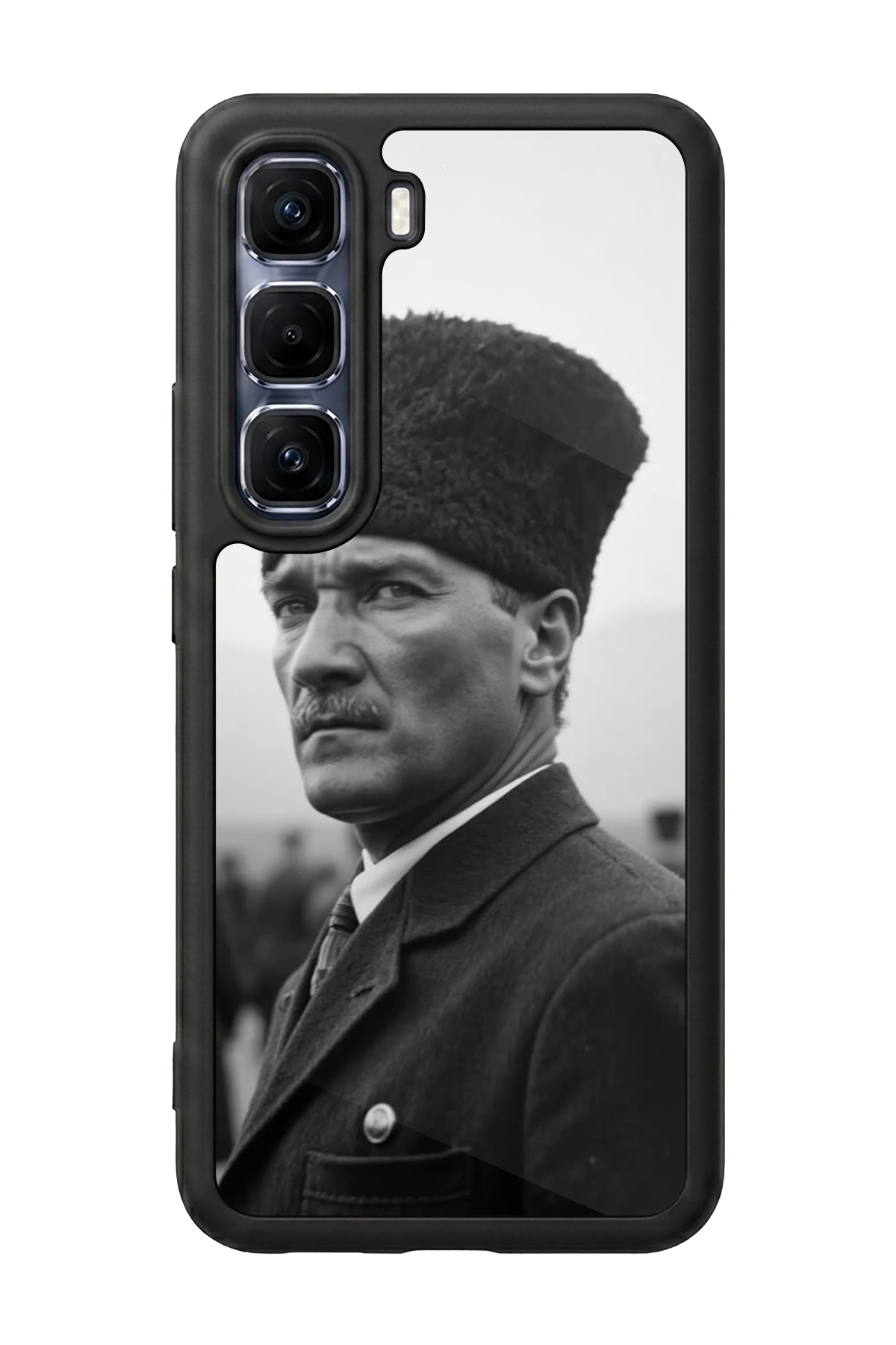 Infinix Hot 60 Pro Plus Uyumlu Mustafa Kemal Ataturk Tasarımlı Glossy Premium Kılıf