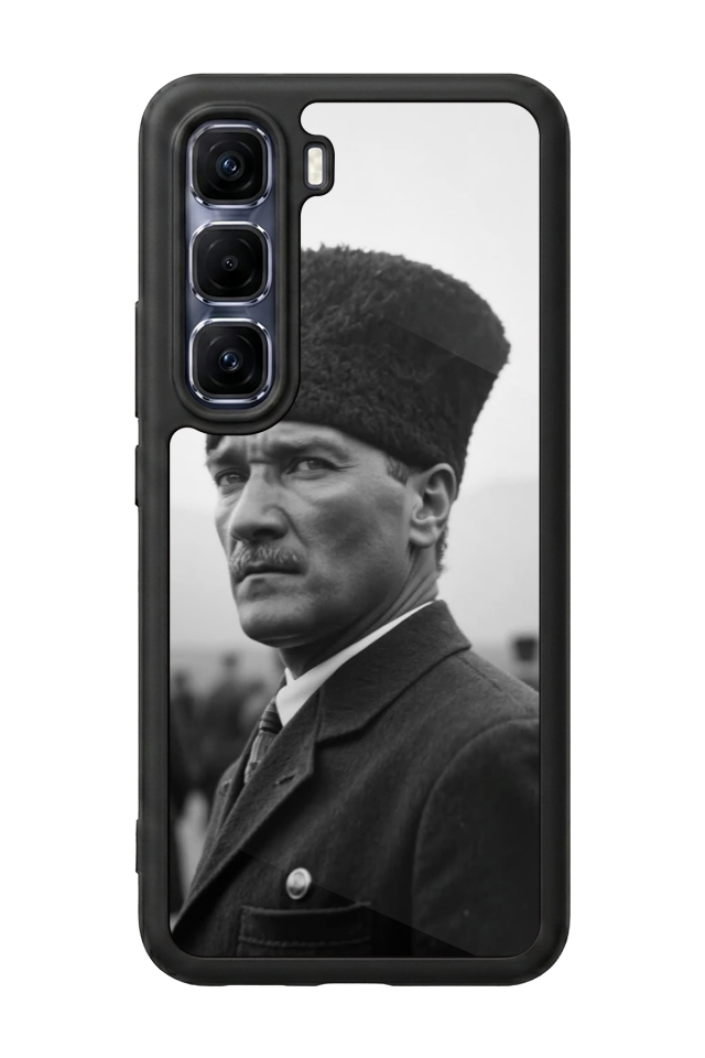 Infinix Hot 60 Pro Plus Uyumlu Mustafa Kemal Ataturk Tasarımlı Glossy Premium Kılıf
