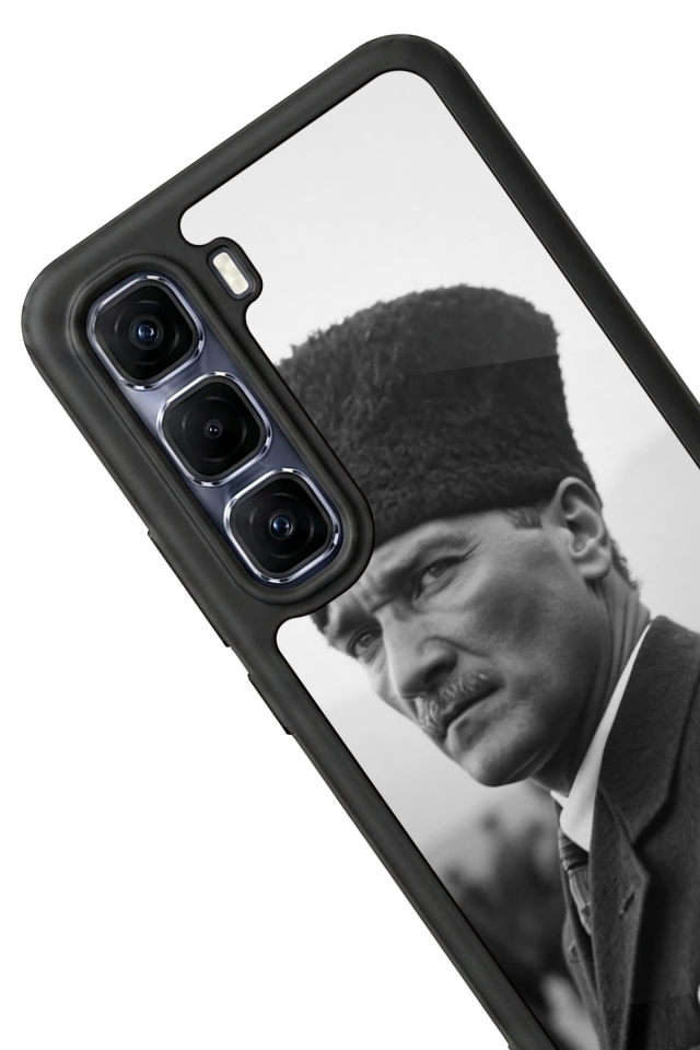 Infinix Hot 60 Pro Plus Uyumlu Mustafa Kemal Ataturk Tasarımlı Glossy Premium Kılıf