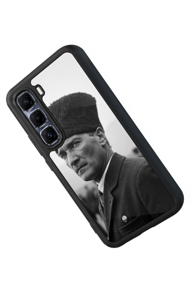 Infinix Hot 60 Pro Plus Uyumlu Mustafa Kemal Ataturk Tasarımlı Glossy Premium Kılıf