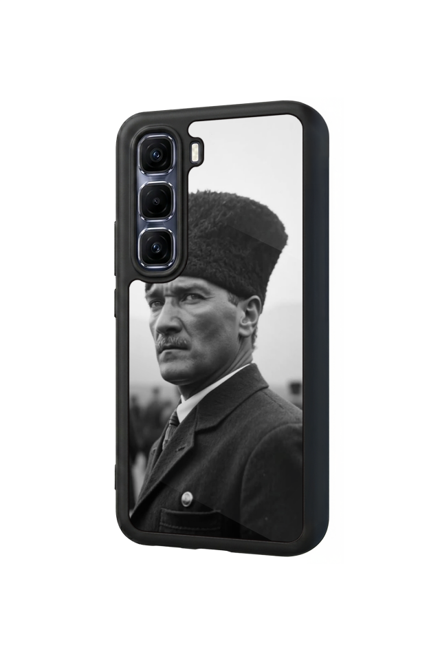Infinix Hot 60 Pro Plus Uyumlu Mustafa Kemal Ataturk Tasarımlı Glossy Premium Kılıf