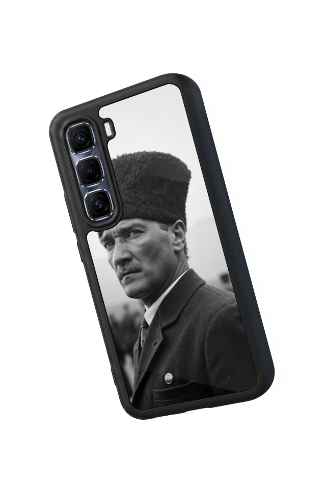 Infinix Hot 60 Pro Plus Uyumlu Mustafa Kemal Ataturk Tasarımlı Glossy Premium Kılıf