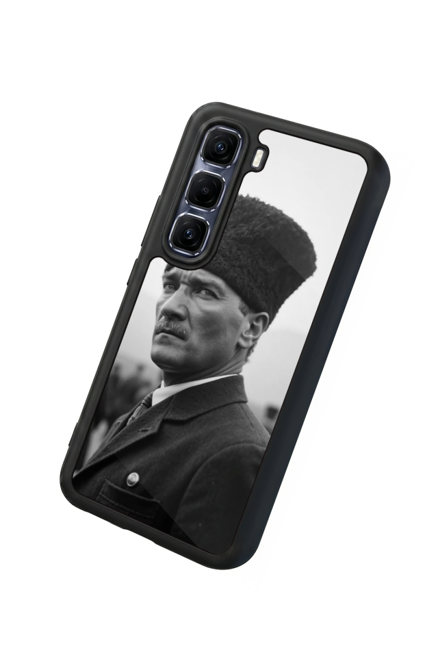 Infinix Hot 60 Pro Plus Uyumlu Mustafa Kemal Ataturk Tasarımlı Glossy Premium Kılıf