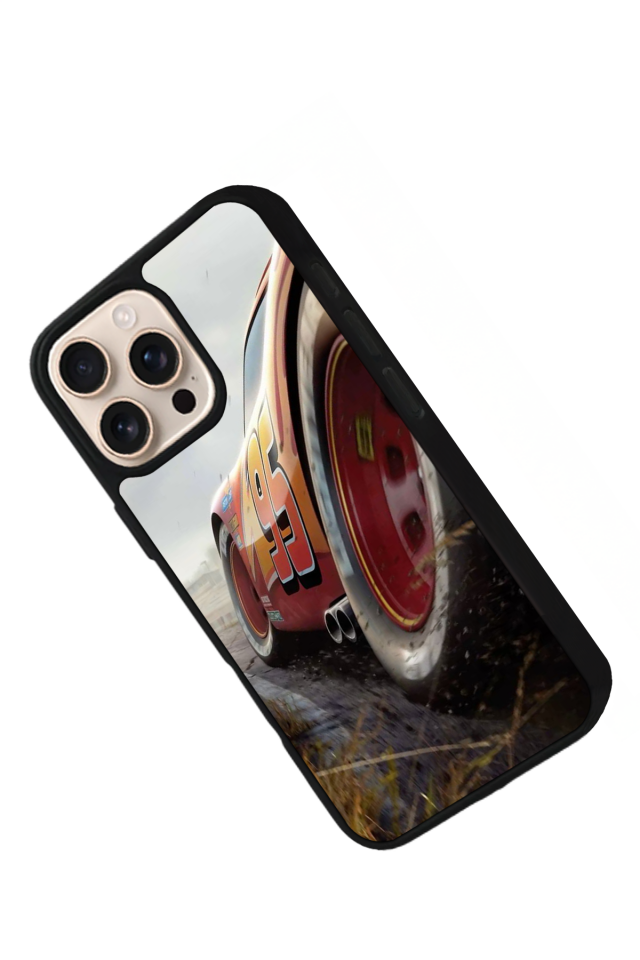 iPhone 14 Pro Uyumlu Simsek McQueen Tasarımlı Glossy Premium Kılıf