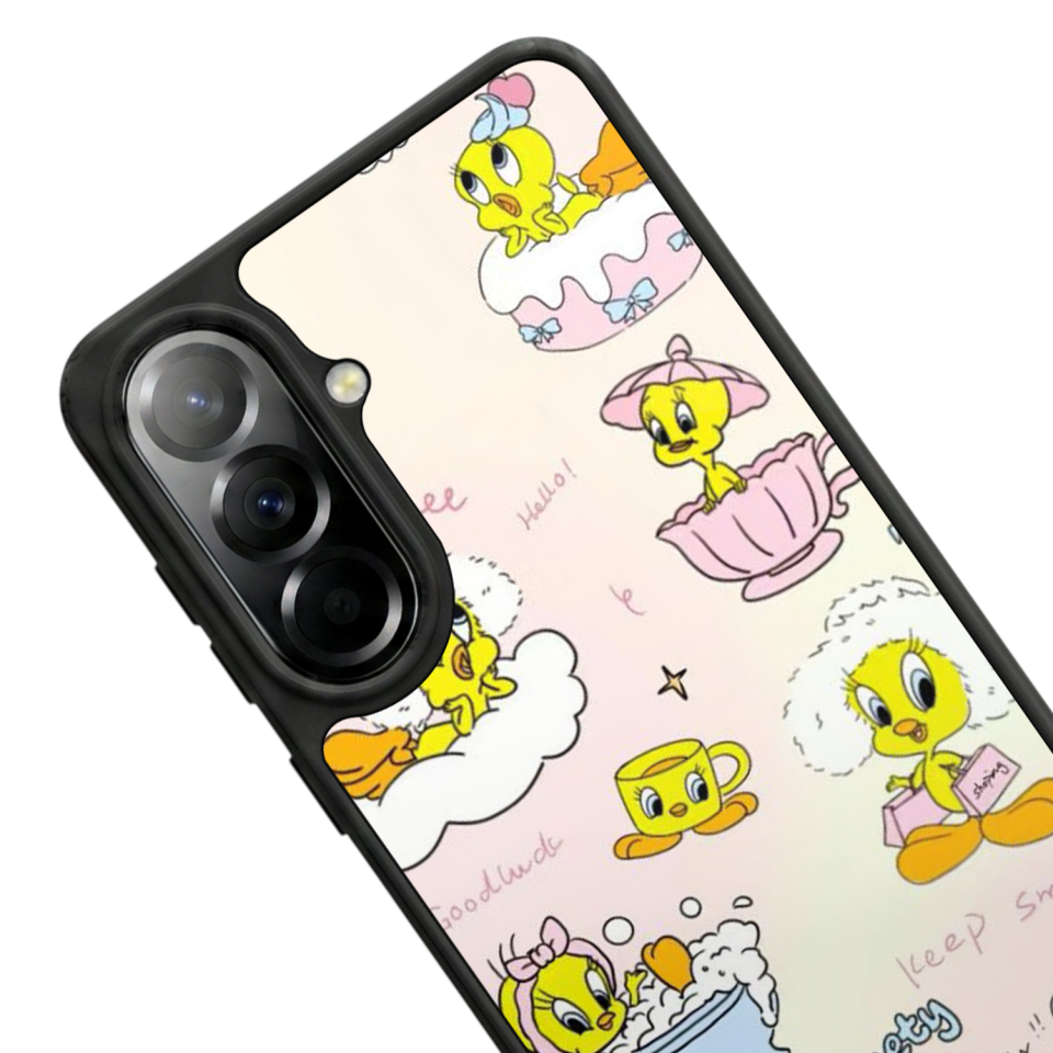 Samsung Galaxy A57 Uyumlu Tweety Tasarımlı Glossy Premium Kılıf