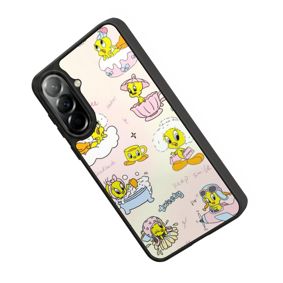 Samsung Galaxy A57 Uyumlu Tweety Tasarımlı Glossy Premium Kılıf