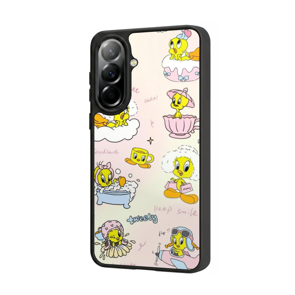 Samsung Galaxy A57 Uyumlu Tweety Tasarımlı Glossy Premium Kılıf