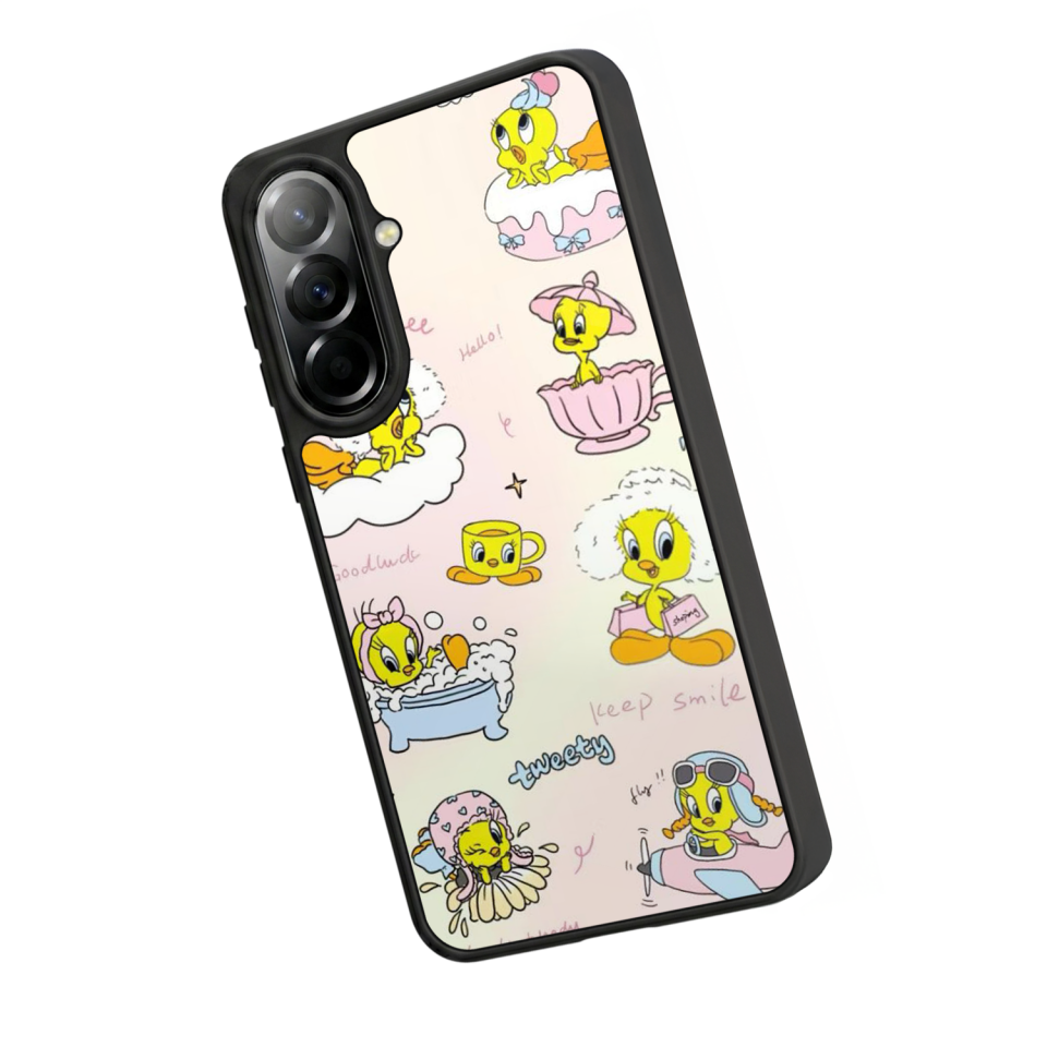Samsung Galaxy A57 Uyumlu Tweety Tasarımlı Glossy Premium Kılıf