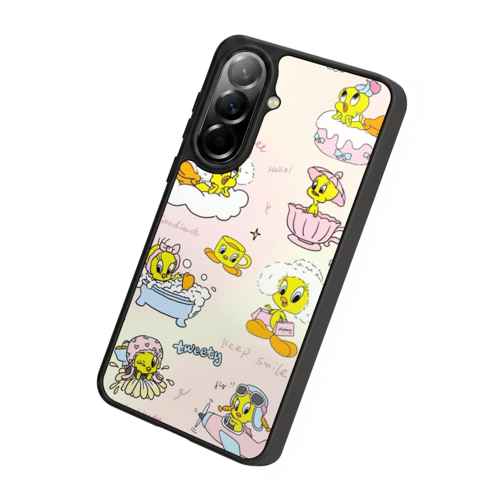 Samsung Galaxy A57 Uyumlu Tweety Tasarımlı Glossy Premium Kılıf