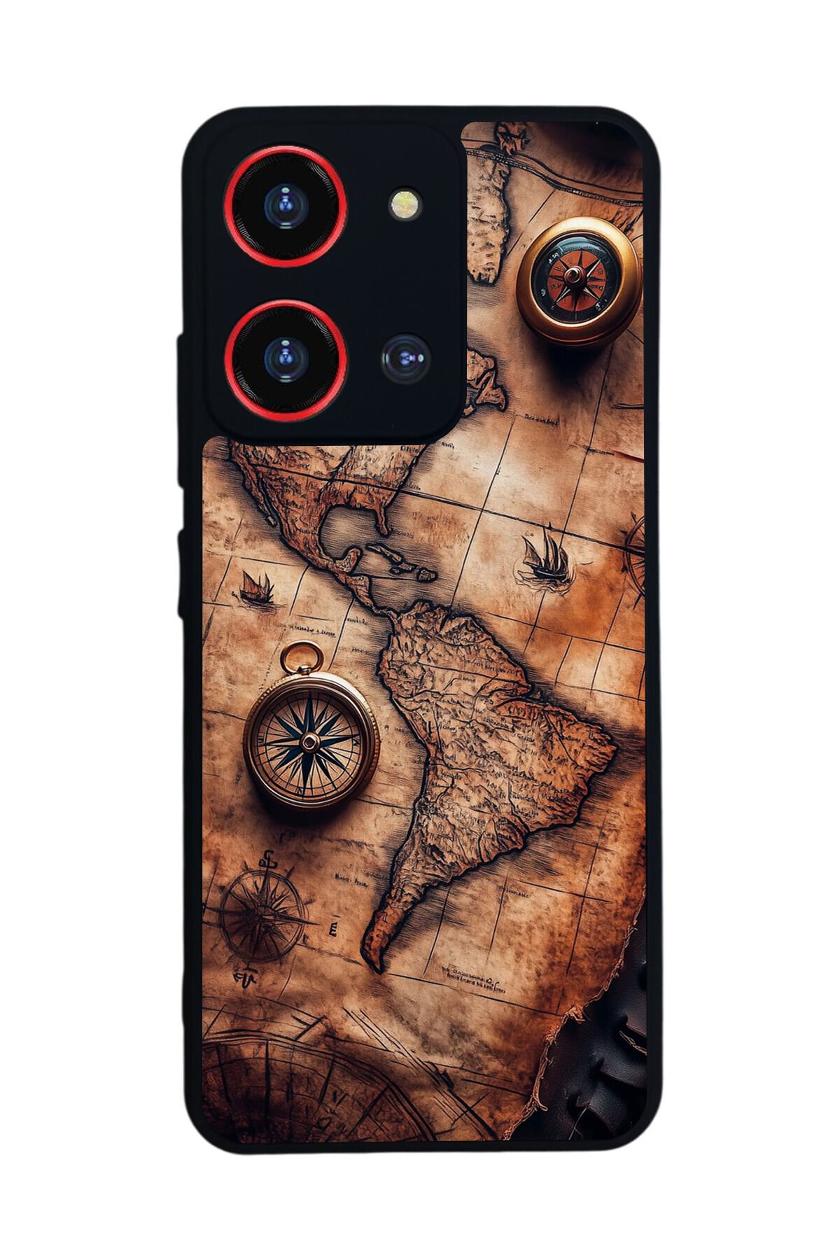 Reeder S19 Max Pro S 108MP Uyumlu Harita Tasarımlı Glossy Premium Kılıf
