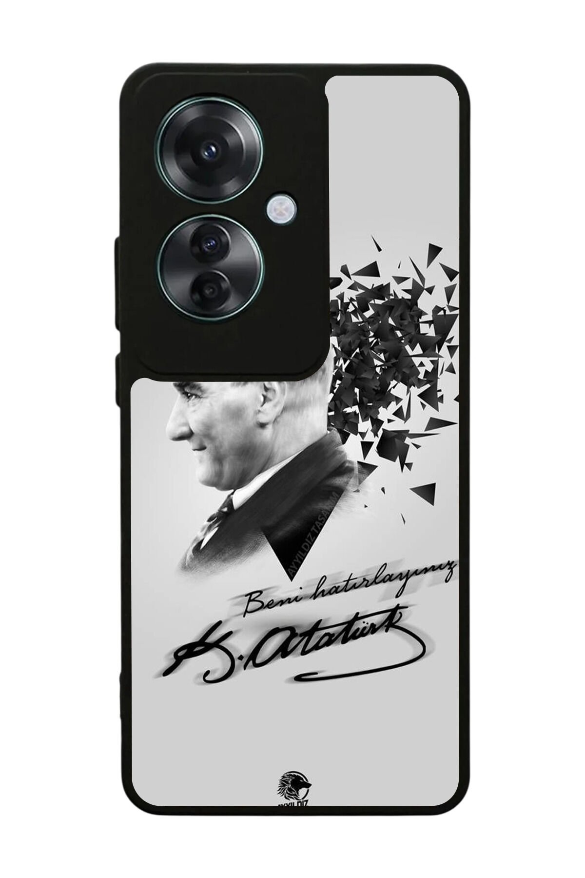 Oppo Reno 11F Uyumlu Mustafa Kemal Ataturk Tasarımlı Glossy Premium Kılıf