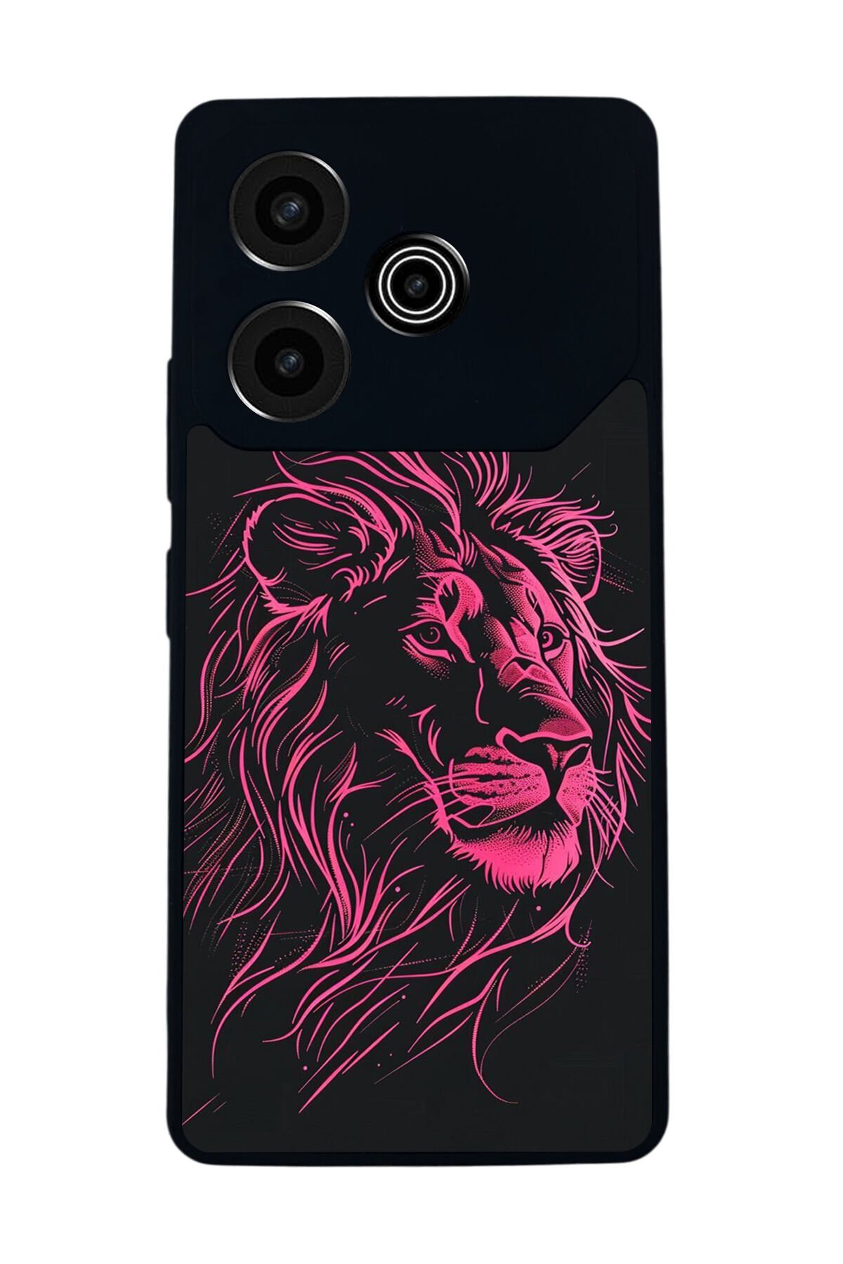 Tecno Pova 6 Uyumlu Aslan Tasarımlı Glossy Premium Kılıf