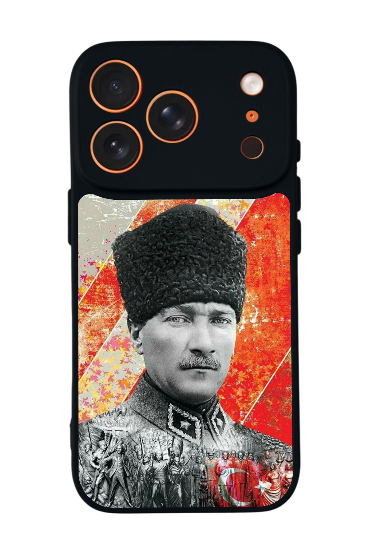 iPhone 17 Pro Uyumlu Mustafa Kemal Ataturk Tasarımlı Glossy Premium Kılıf