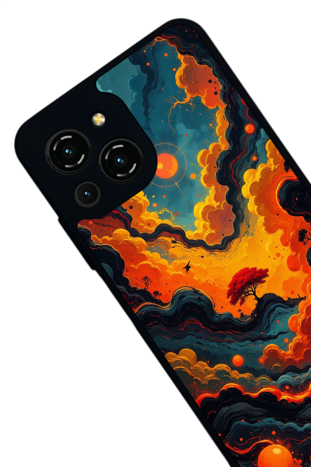 Reeder S23 Pro Max Uyumlu Abstract Tasarımlı Glossy Premium Kılıf