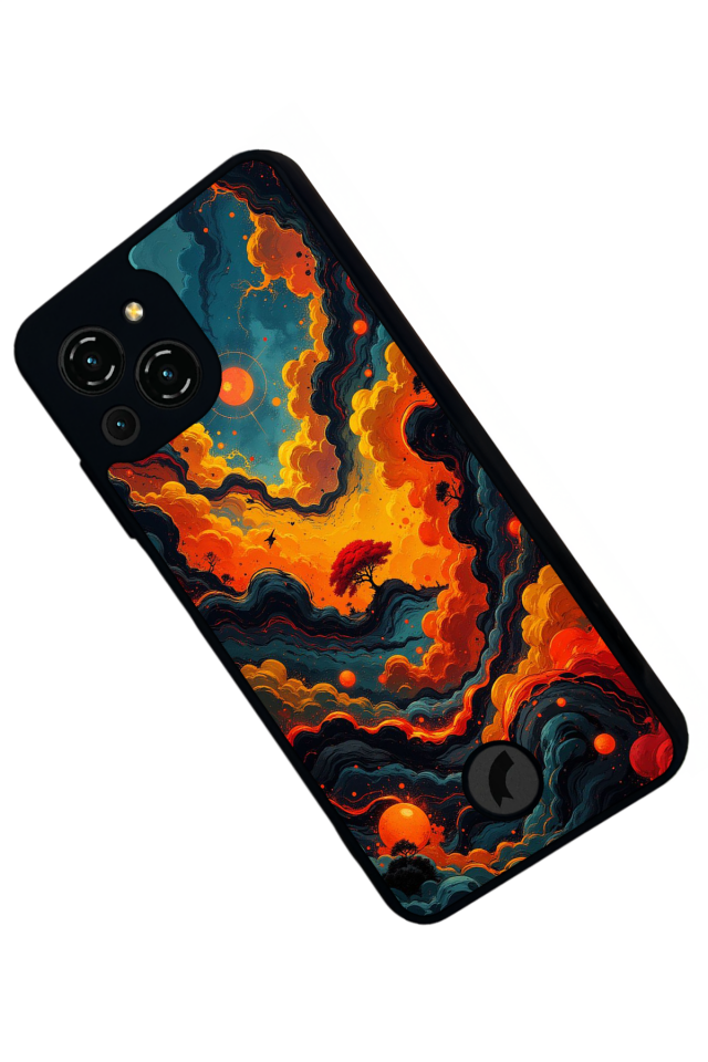 Reeder S23 Pro Max Uyumlu Abstract Tasarımlı Glossy Premium Kılıf