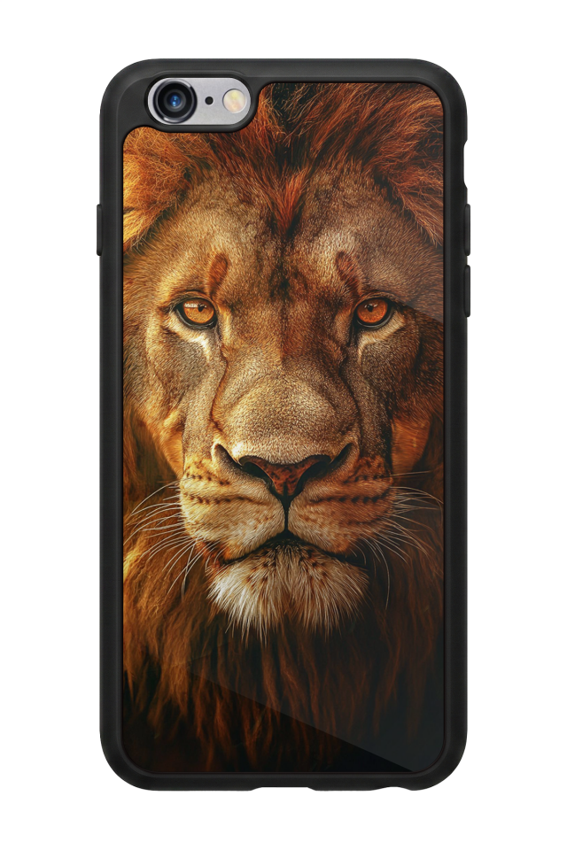 iPhone 6s Plus Uyumlu Aslan Tasarımlı Glossy Premium Kılıf