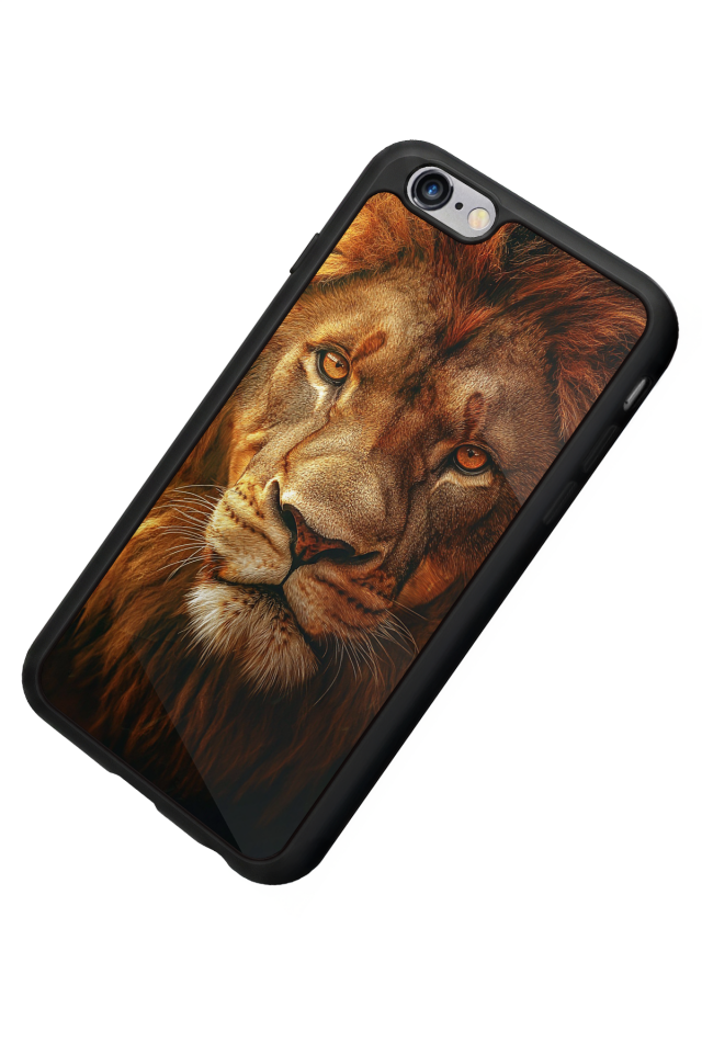 iPhone 6s Plus Uyumlu Aslan Tasarımlı Glossy Premium Kılıf