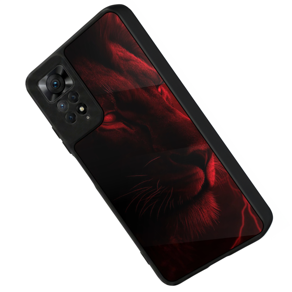 Xiaomi Redmi Note 11 Pro Uyumlu Aslan Tasarımlı Glossy Premium Kılıf
