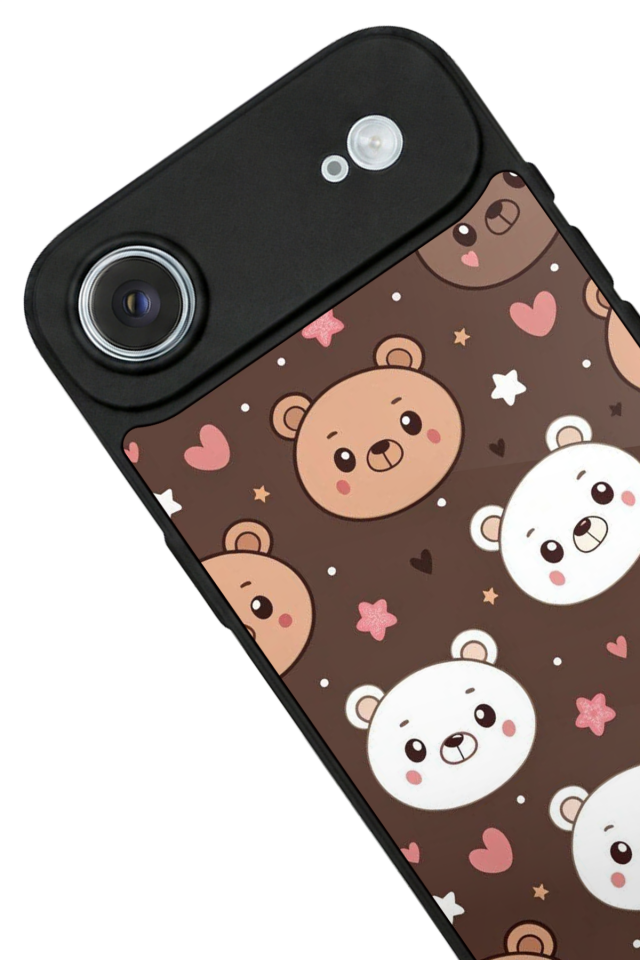 iPhone 17 Air Uyumlu Ayı Tasarımlı Glossy Premium Kılıf