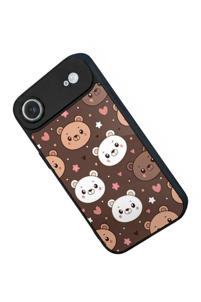 iPhone 17 Air Uyumlu Ayı Tasarımlı Glossy Premium Kılıf