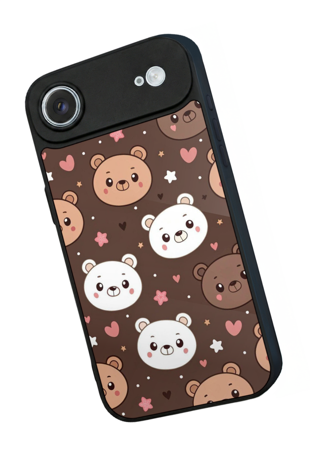 iPhone 17 Air Uyumlu Ayı Tasarımlı Glossy Premium Kılıf