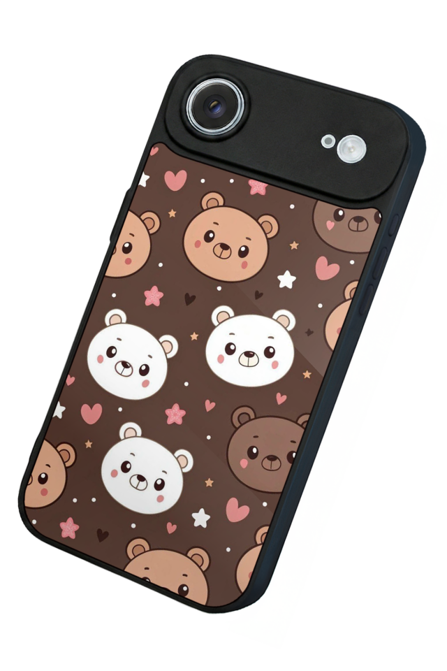 iPhone 17 Air Uyumlu Ayı Tasarımlı Glossy Premium Kılıf