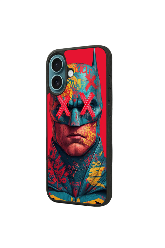 iPhone 16 Uyumlu Batman Tasarımlı Glossy Premium Kılıf