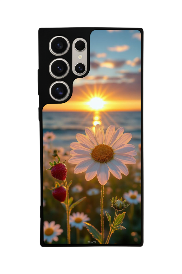 Samsung Galaxy S22 Ultra Uyumlu Cicek Tasarımlı Glossy Premium Kılıf