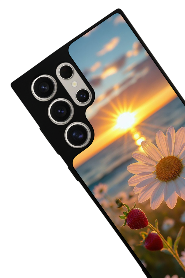 Samsung Galaxy S22 Ultra Uyumlu Cicek Tasarımlı Glossy Premium Kılıf