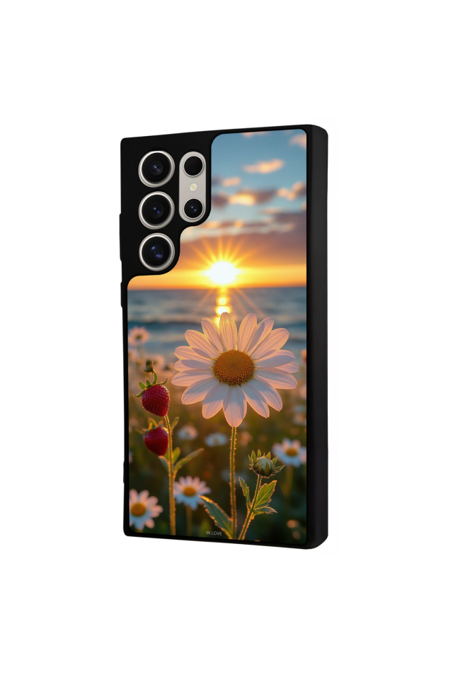 Samsung Galaxy S22 Ultra Uyumlu Cicek Tasarımlı Glossy Premium Kılıf