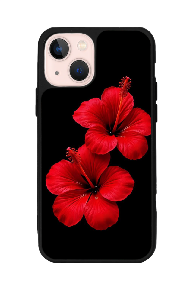 iPhone 14 Plus Uyumlu Cicek Tasarımlı Glossy Premium Kılıf