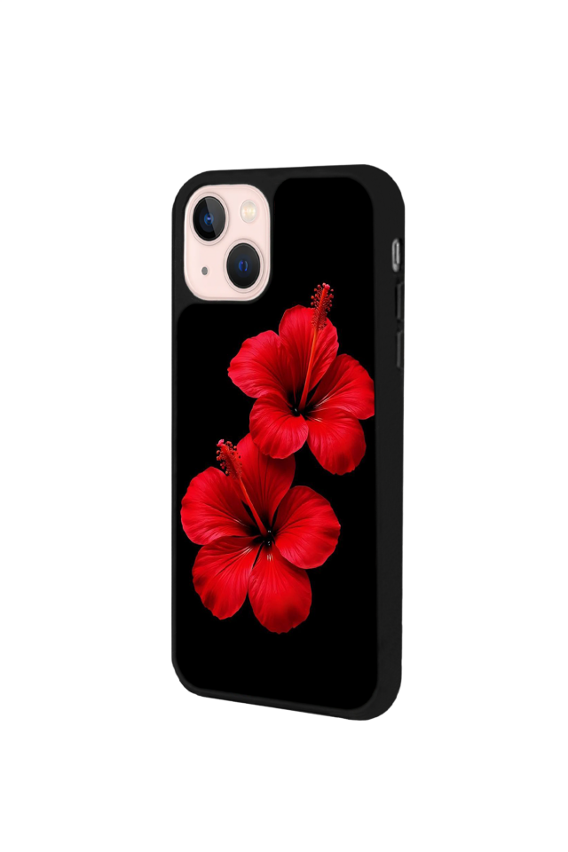 iPhone 14 Plus Uyumlu Cicek Tasarımlı Glossy Premium Kılıf