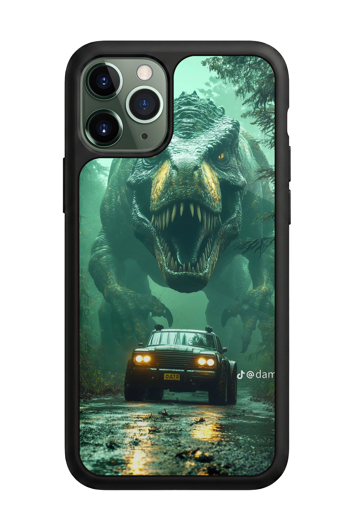 iPhone 11 Pro Uyumlu Dinazor Tasarımlı Glossy Premium Kılıf