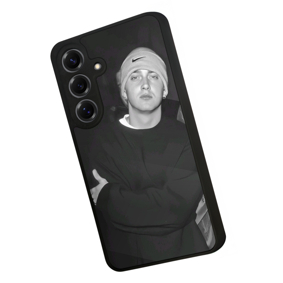 Samsung Galaxy S25 Uyumlu Eminem Tasarımlı Glossy Premium Kılıf