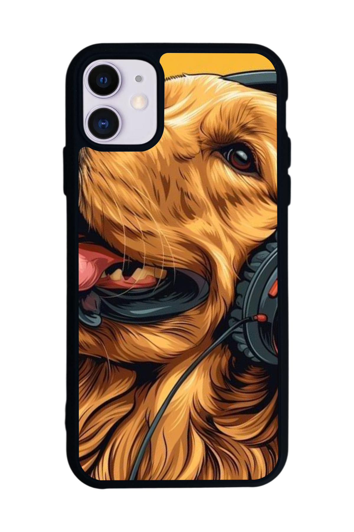 iPhone 11 Uyumlu Golden Kopek Tasarımlı Glossy Premium Kılıf