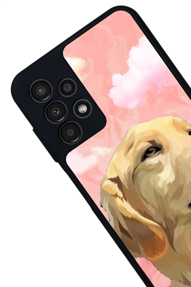 Samsung Galaxy A13 Uyumlu Golden Kopek Tasarımlı Glossy Premium Kılıf